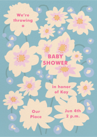 Standout Flowers - Baby Shower Invitation by Gold Rush Paper