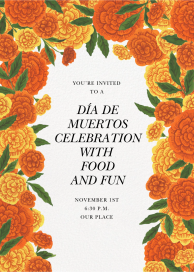 Marigolds - Día de los Muertos Invitation by Paperless Post