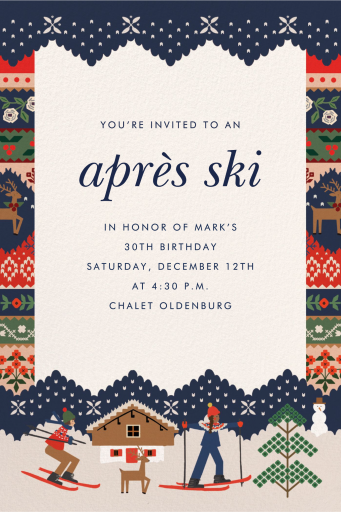 Fair Isle Apres Ski Invitation