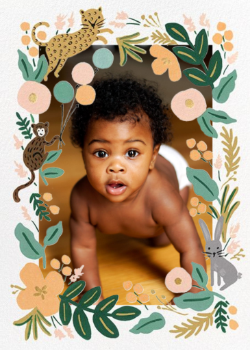 Festive Fauna Photo - First Birthday Invitation by Rifle Paper Co.