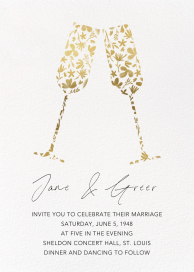 Floral Flutes - Wedding Invitation by Paperless Post