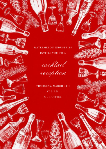 Holiday Spirits Deco - Cocktail Party Invitation by Paperless Post