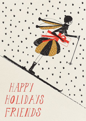 Swooshing Down the Slopes - Holiday Card by Mr. Boddington's Studio