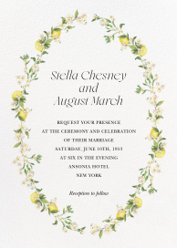 Citrus and Petals - Wedding Invitation by  Monique Lhuillier