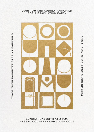 Checkerboard Grad - Graduation Party Invitation by Paperless Post