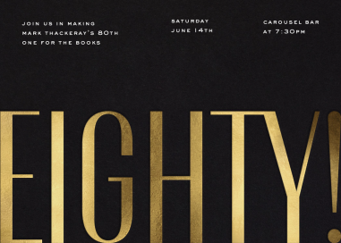 Living Large - 80th Birthday Invitation by Paperless Post