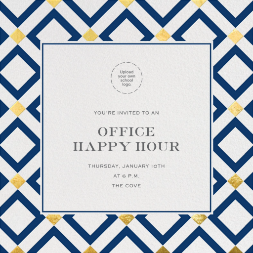 Gold Diamond Tile - Cocktail Party Invitation by Jonathan Adler