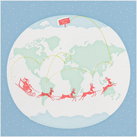 Santa's Map - Christmas Card by Paperless Post