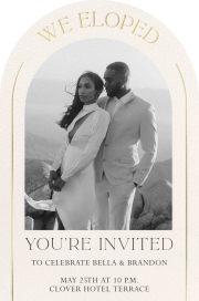 Under the Arch - Elopement Party Invitation by Paperless Post