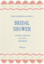 Seashell Border - Bridal Shower Invitation by Martha Stewart