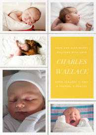 Quint - Birth Announcement by Paperless Post