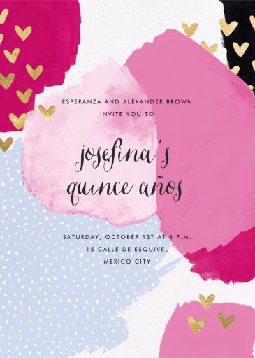 Hodgepodge Hearts - Quinceañera Invitation by Ashley G