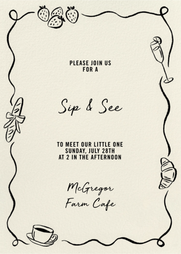 Brunch Details - Sip and See Invitation by Paperless Post