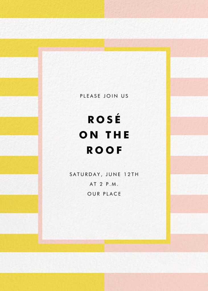 Colorblocked Stripes | Send online instantly | RSVP tracking