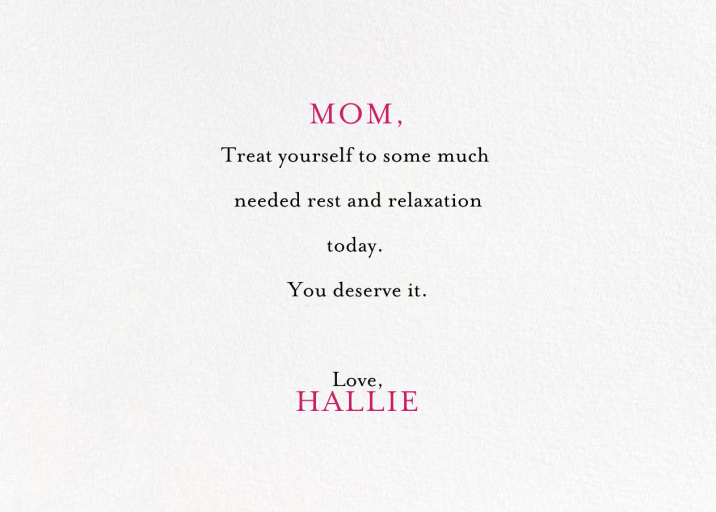 Coco for My MIL - Greeting Card by Mr. Boddington's Studio - Back