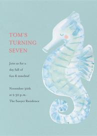 Seahorse Surprise - Birthday Invitation by Meri Meri