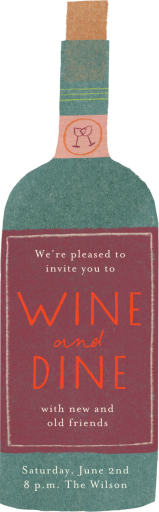 Fine Wine Cutout - Party Invitation by Maisy Summer