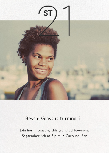 Decade Photo - 21st Birthday Invitation by Paperless Post