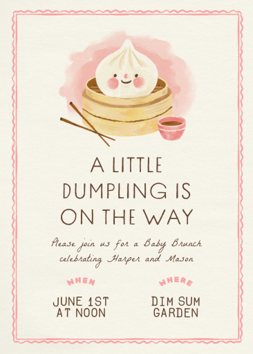 Sweet Little Dumpling - Baby Shower Invitation by Paperless Post