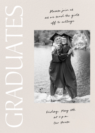 Grad Duo - Graduation Party Invitation by Paperless Post