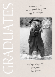 Grad Duo - Graduation Party Invitation by Paperless Post
