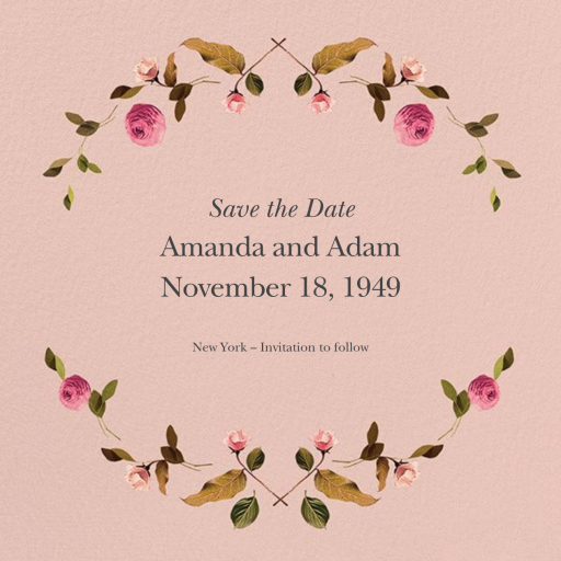 Cortile (Square) - Save the Date by Venamour