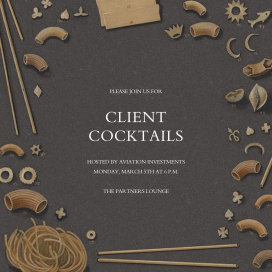 Pasta Shapes - Cocktail Party Invitation by John Derian