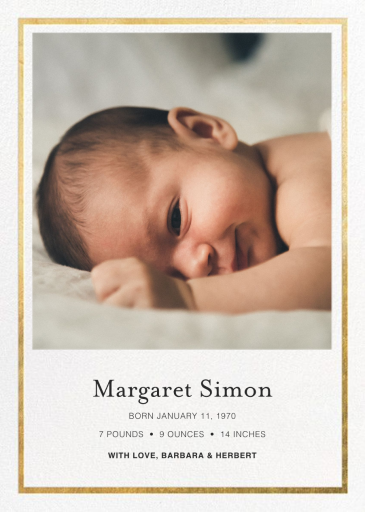 Gracile (Announcement) - Birth Announcement by Paperless Post