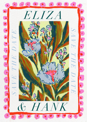 Blooming Border - Save the Date by Iris + Marie