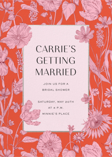Blooming Flowers - Bridal Shower Invitation by Liberty