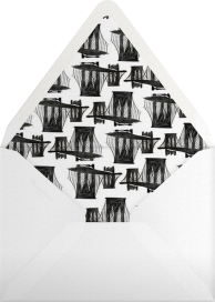 Brooklyn Bridge Sketch Invitation Envelope