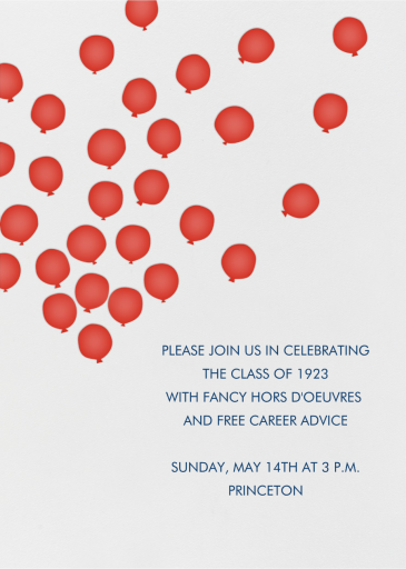 Balloons - Celebration Invitation by Linda and Harriett