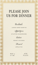 Golden Filigree - Invitation by Martha Stewart