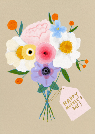 Favorite Flowers - Greeting Card by Carolyn Suzuki Studio