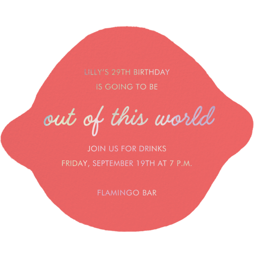 Space Gymnastics - Invitation by Carolyn Suzuki Studio - Back