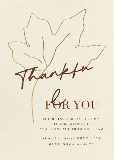 Hint of Fall - Thanksgiving Invitation by Paperless Post