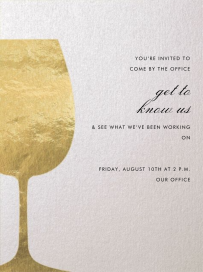 Wineglass Foil - Networking Event Invitation by Paperless Post