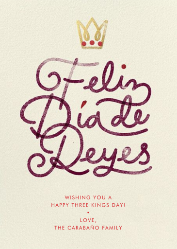 Simple Crown - Día de Reyes Card by Paperless Post