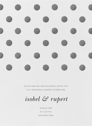 Polka Dot - Rehearsal Dinner Invitation by Oscar de la Renta
