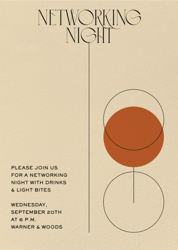 Stemware - Networking Event Invitation by Paperless Post
