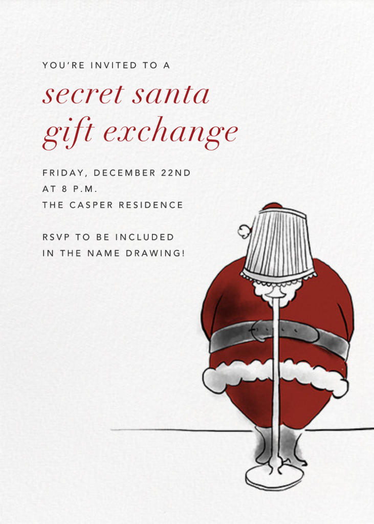 Editable Gift Exchange Secret Santa Invitation Instant Etsy Holiday 