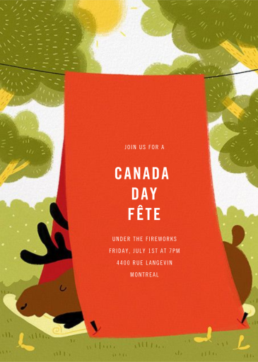 Cottage Country Retreat - Canada Day Invitation by Paperless Post