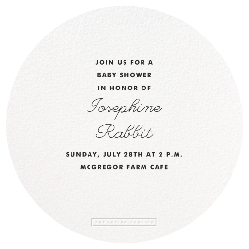 Baby Face - Baby Shower Invitation by The Indigo Bunting - Back