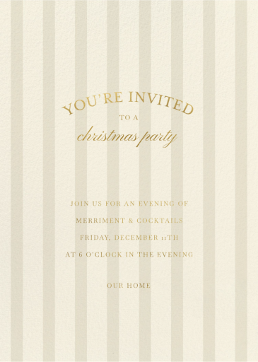 Merry Stripes - Holiday Party Invitation by Sugar Paper