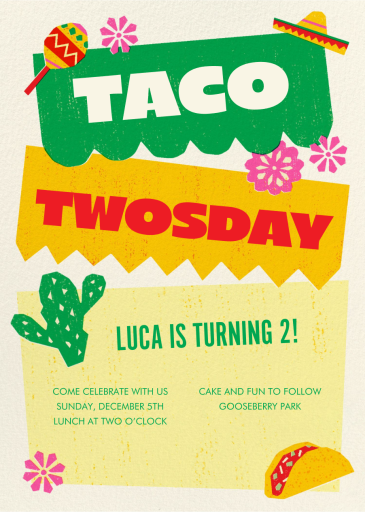 Fiesta Time - Birthday Invitation by Paperless Post