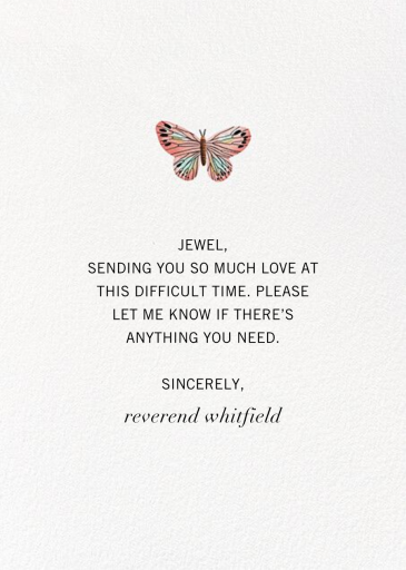 Jar Flowers (Bodil Jane) - Sympathy Card by Red Cap Cards - Back