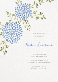 Watercolor Dahlias - Easter Invitation by Paperless Post