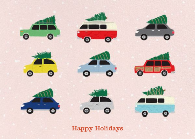 Cars with Trees by Paper Source