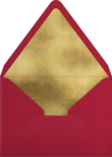 Festive Holiday Brunch Invitation Envelope