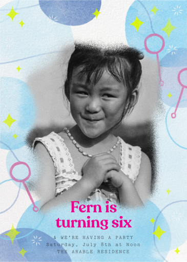 Bubble Wand - Birthday Invitation by Paperless Post